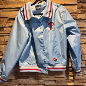 NWT Women’s New Era Light Blue Phillies Varsity Jacket Size Large